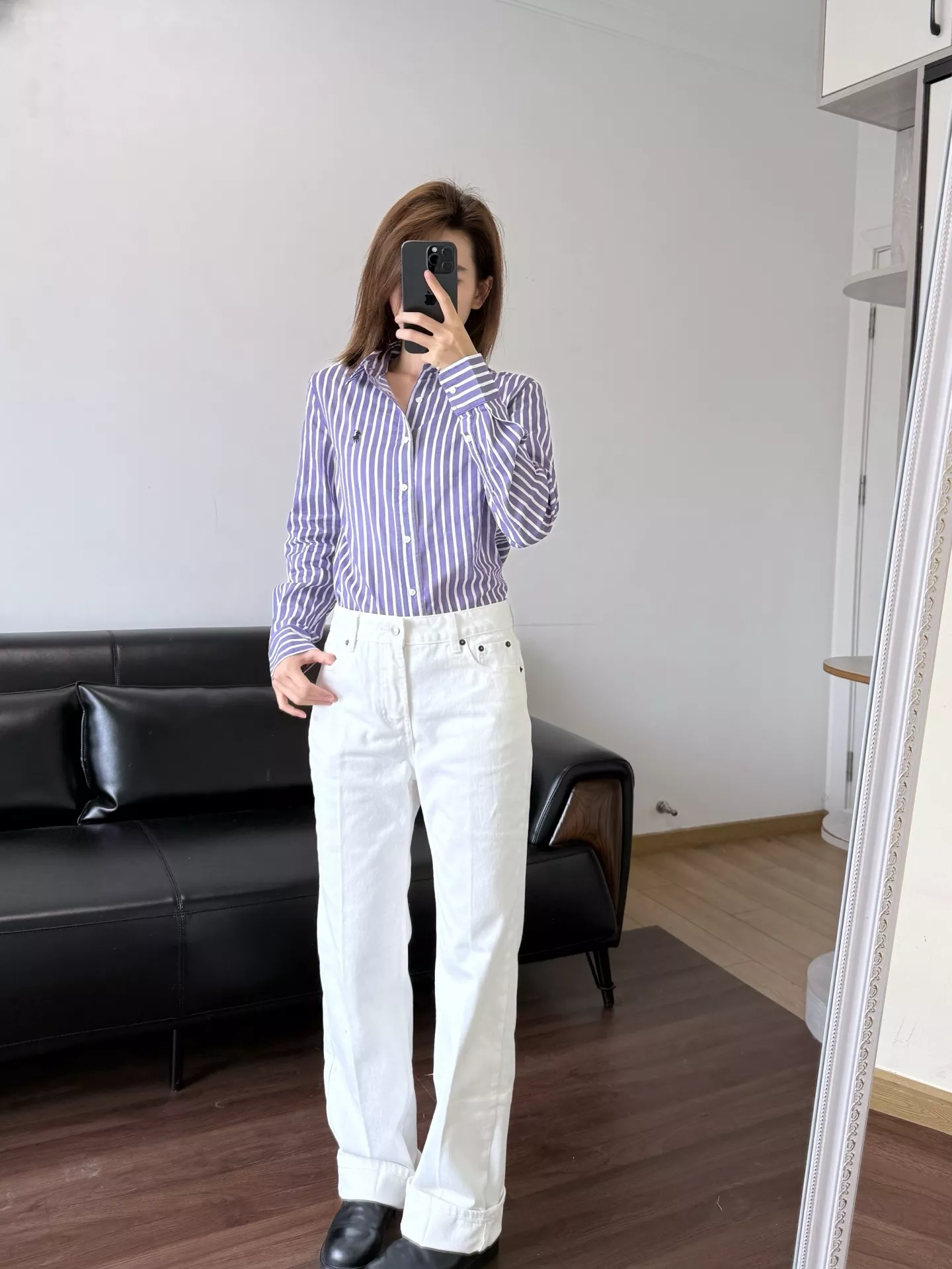 랄프로렌 포니 자수 린넨 스트라이프 셔츠 상세 이미지 41
