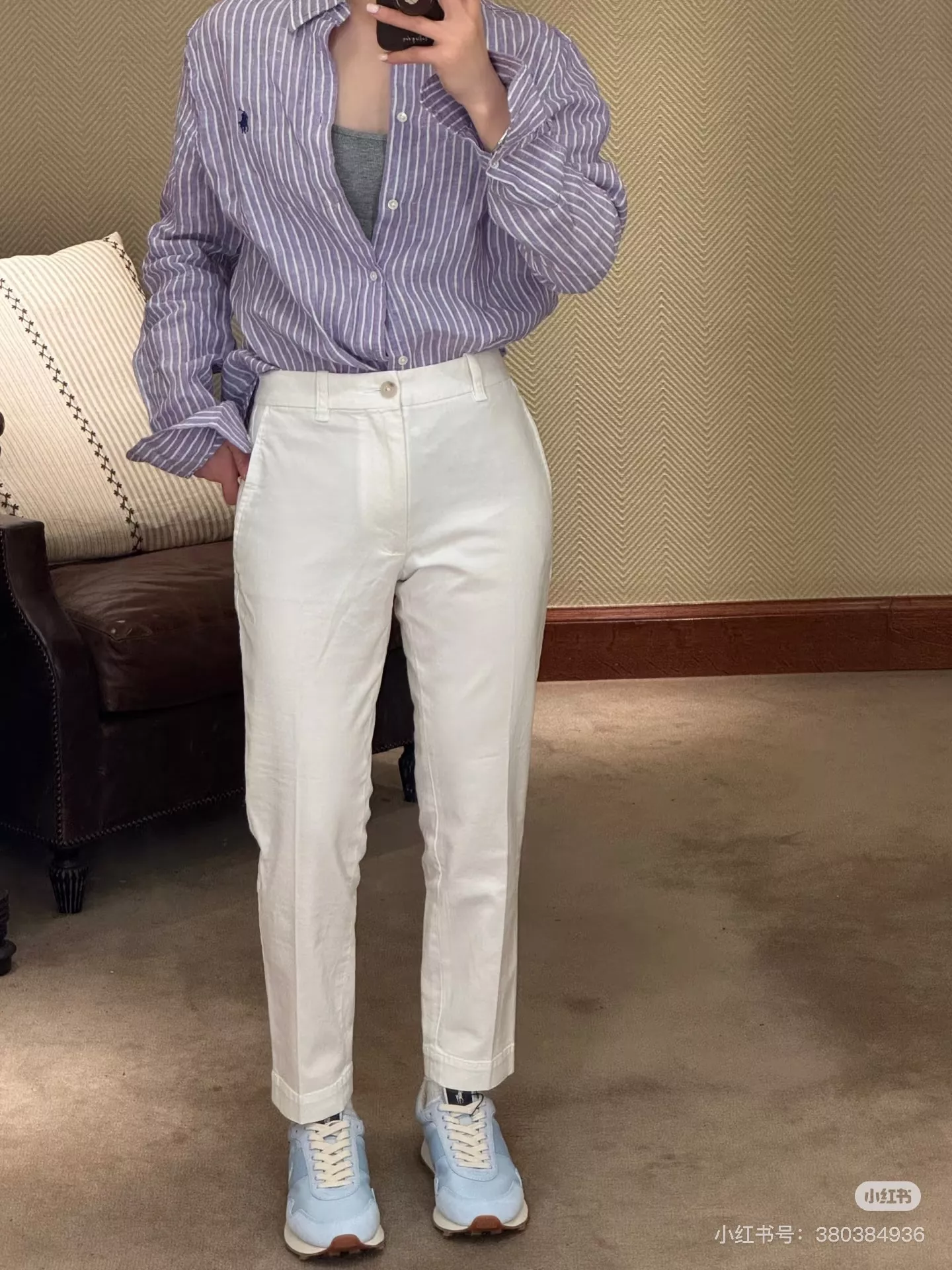 랄프로렌 포니 자수 린넨 스트라이프 셔츠 상세 이미지 64