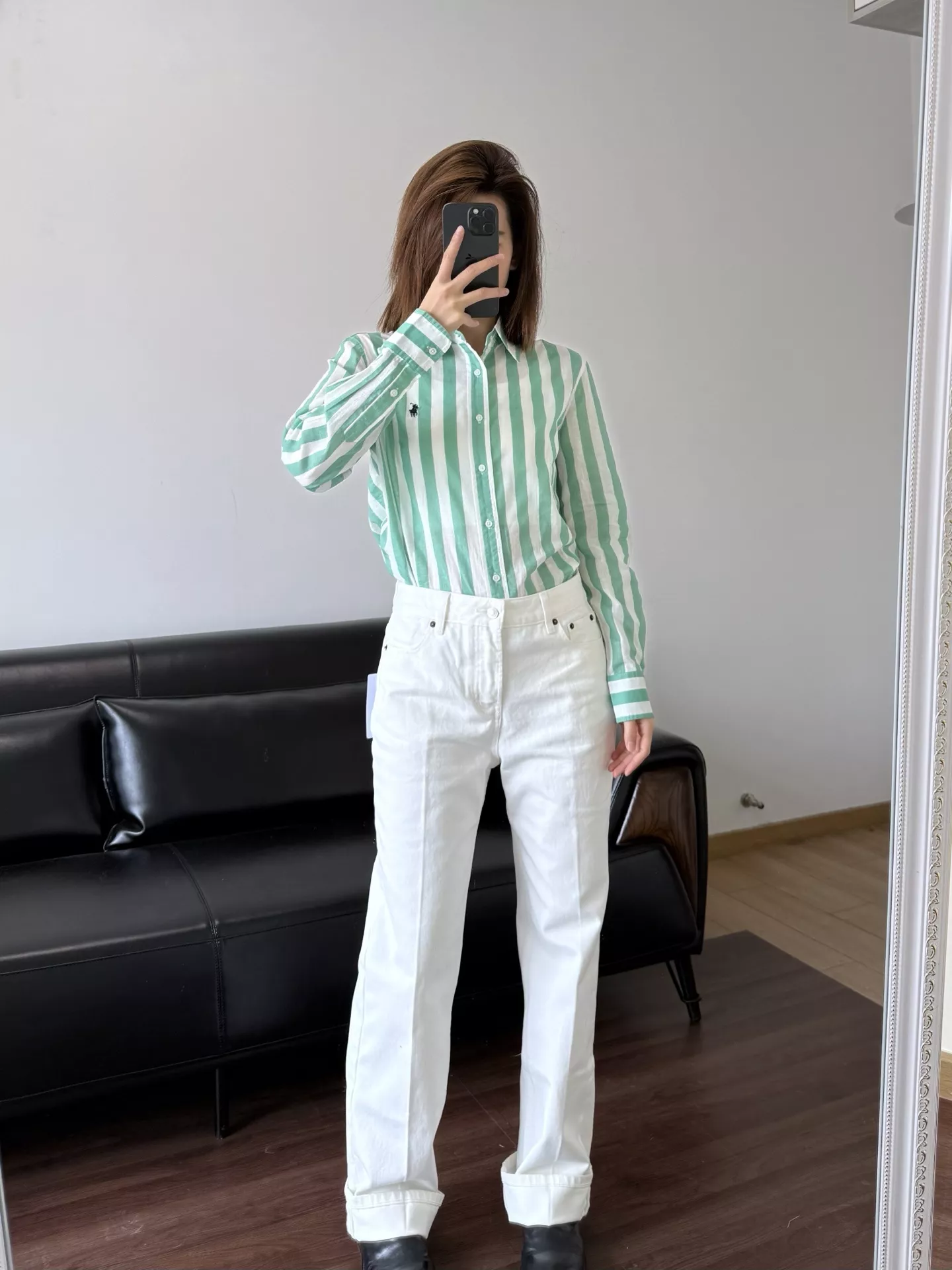 랄프로렌 포니 자수 린넨 스트라이프 셔츠 상세 이미지 55