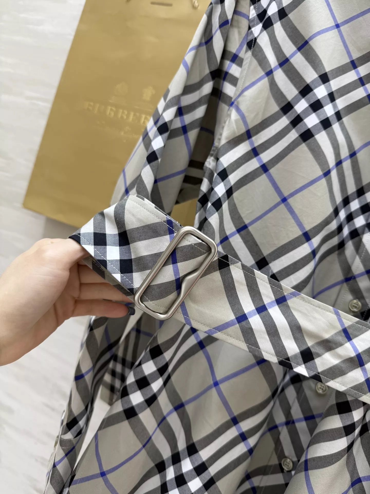 버버리 트렌치 스타일 체크 원피스 상세 이미지 32