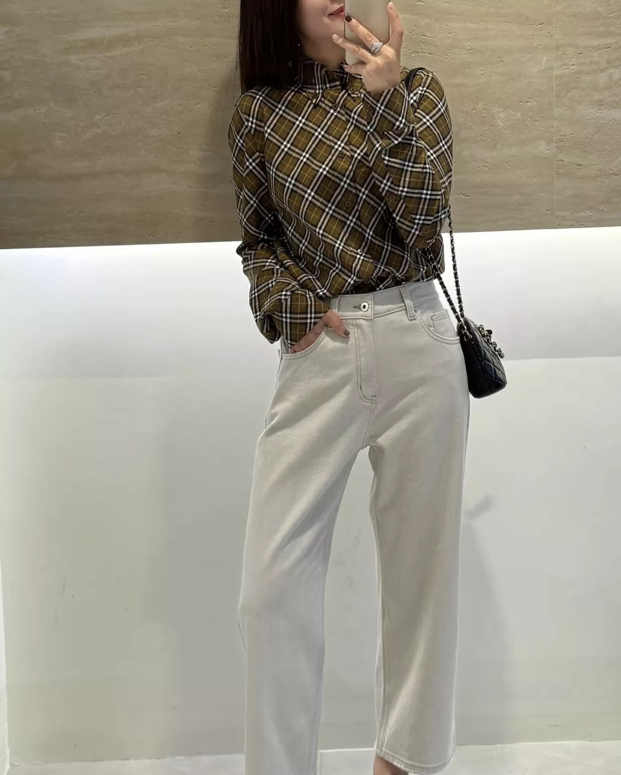 버버리 사선 체크 코튼 셔츠 상세 이미지 31