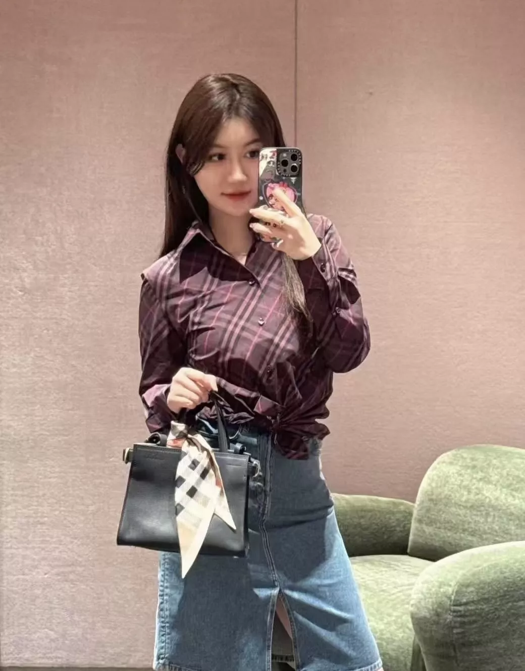 버버리 체크 패턴 셔츠 상세 이미지 11