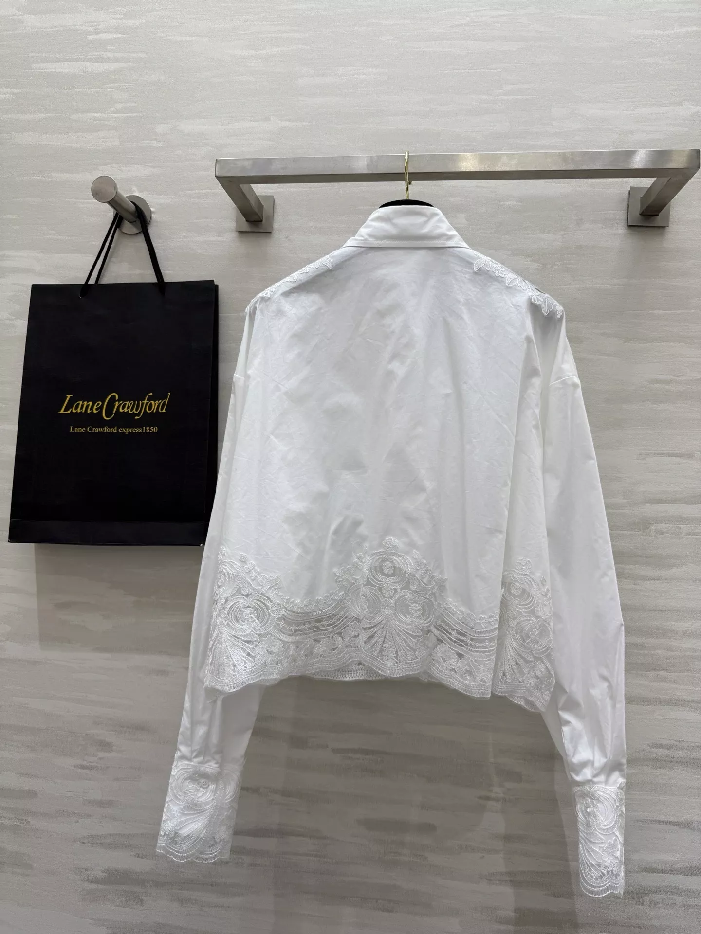 에르마노설비노 레이스 카라 크롭 셔츠 상세 이미지 7