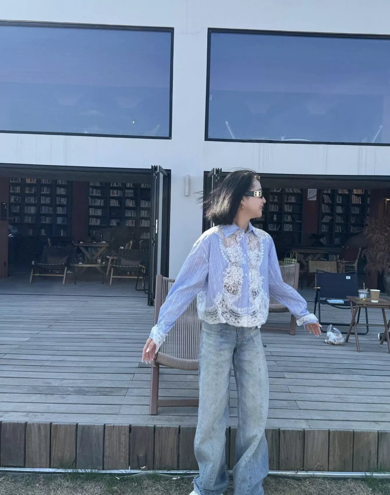 에르마노설비노 레이스 카라 크롭 셔츠 상세 이미지 21