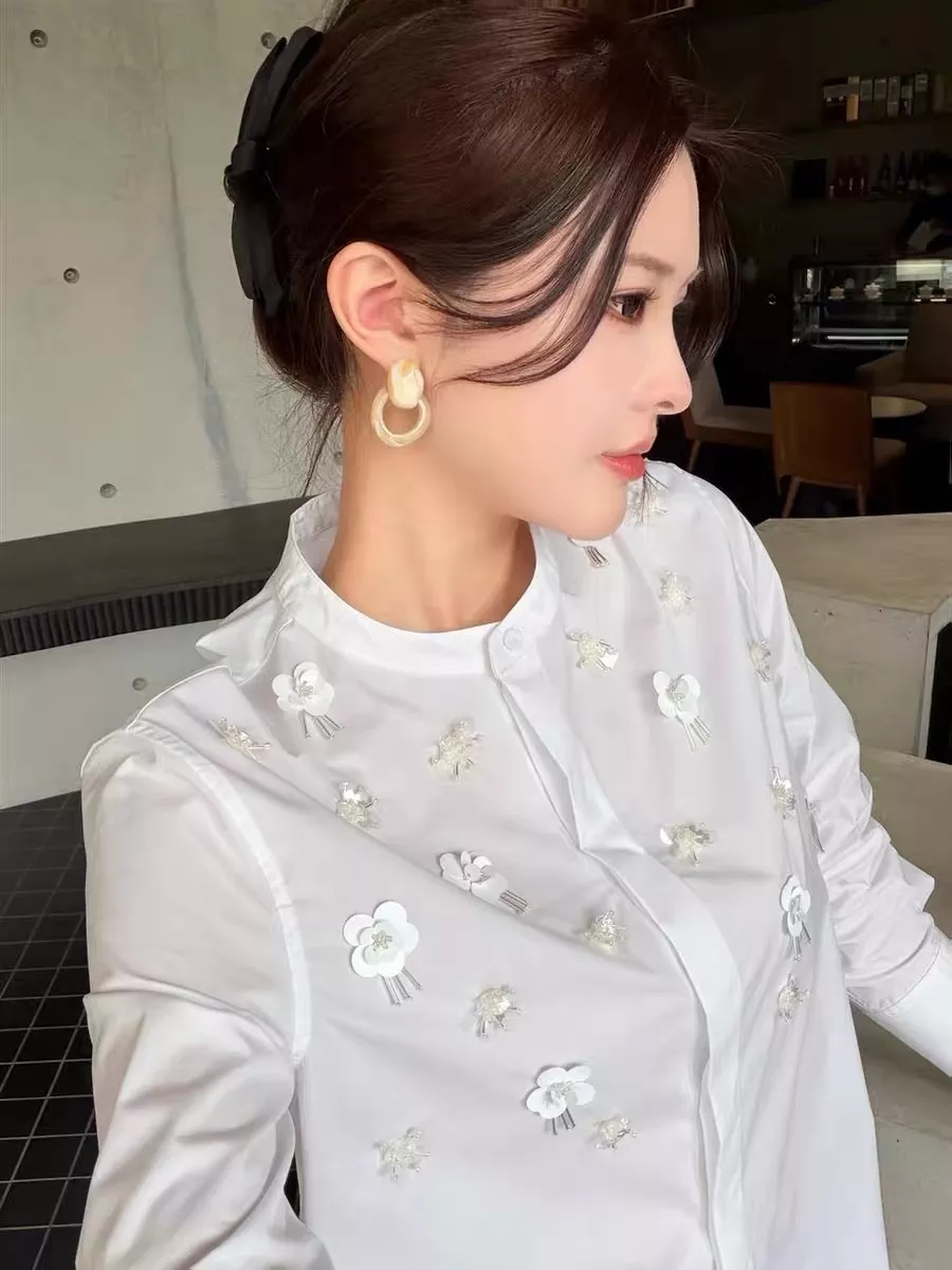 발렌티노 입체 플라워 장식 셔츠 상세 이미지 11