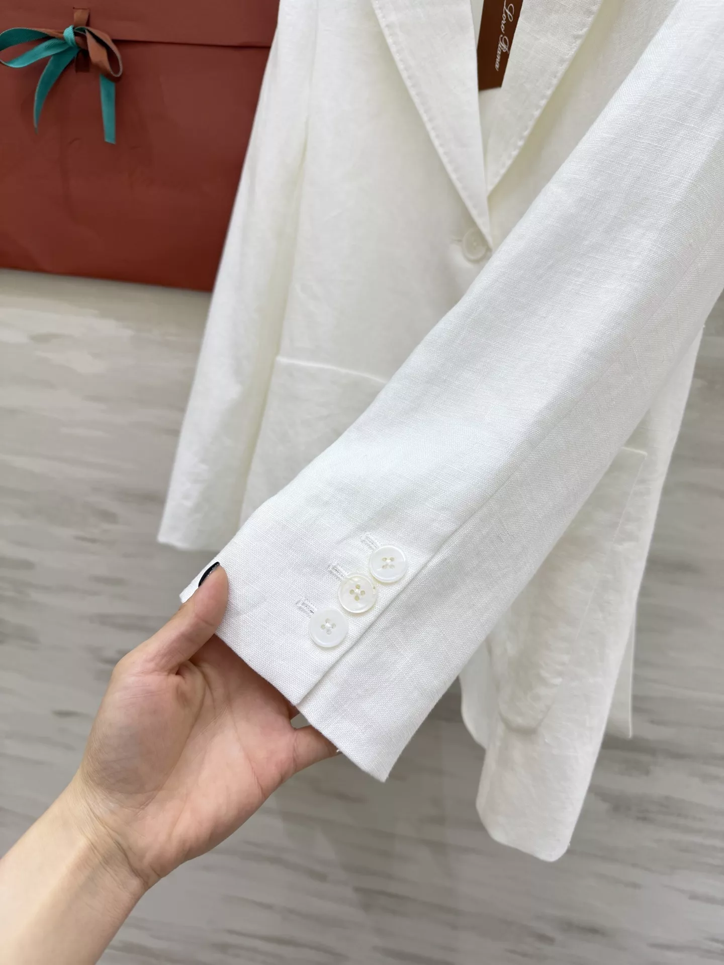 로로피아나 여성 린넨 싱글 재킷 상세 이미지 9