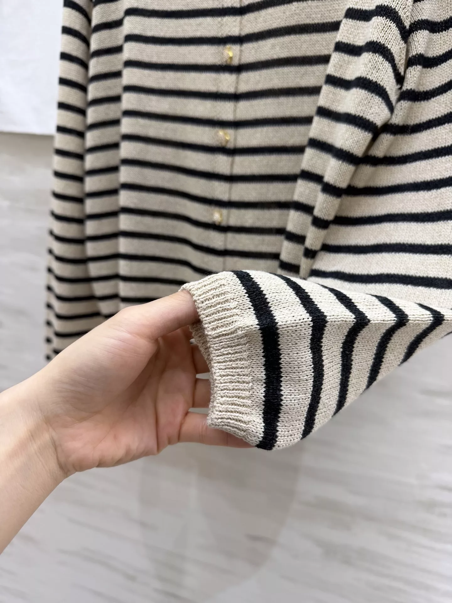 샤넬 스탠드 카라 허리 셔링 집업 재킷 상세 이미지 43