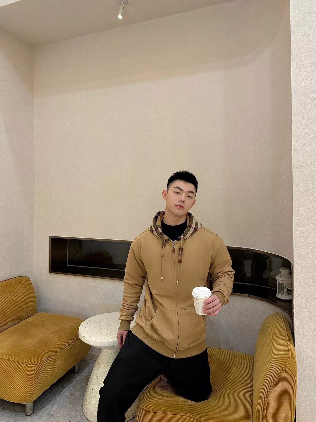 버버리 체크 후드 배색 집업 아우터 상세 이미지 13