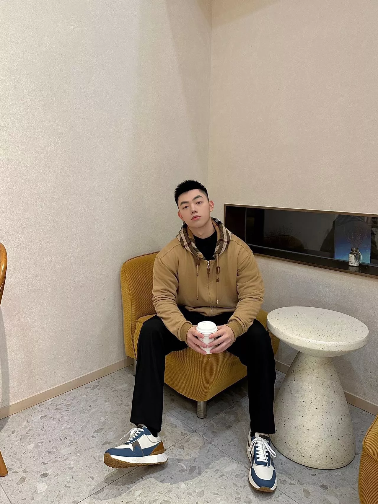 버버리 체크 후드 배색 집업 아우터 상세 이미지 12