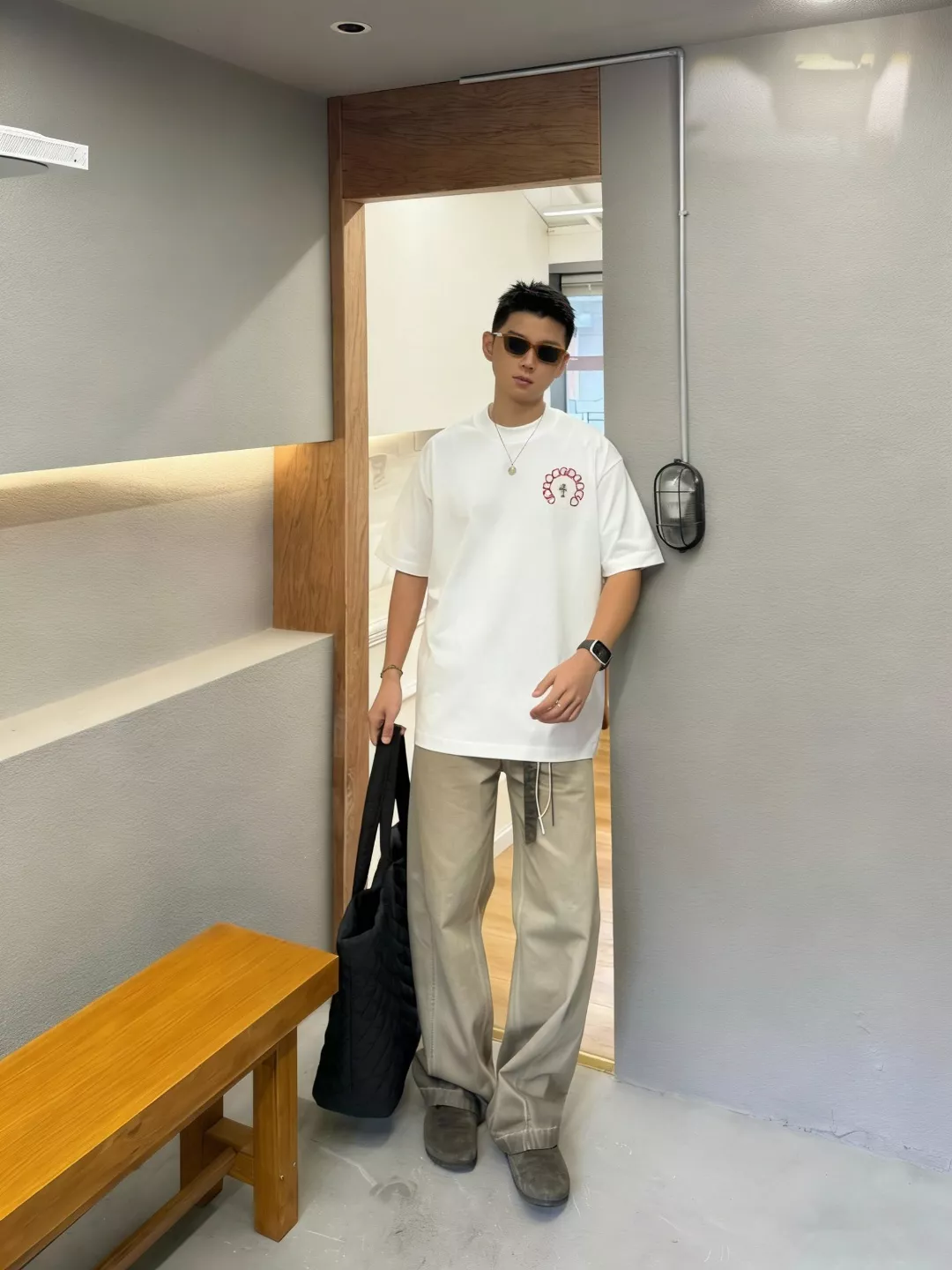 크롬하츠 말발굽 십자 자수 반소매 티셔츠 상세 이미지 11