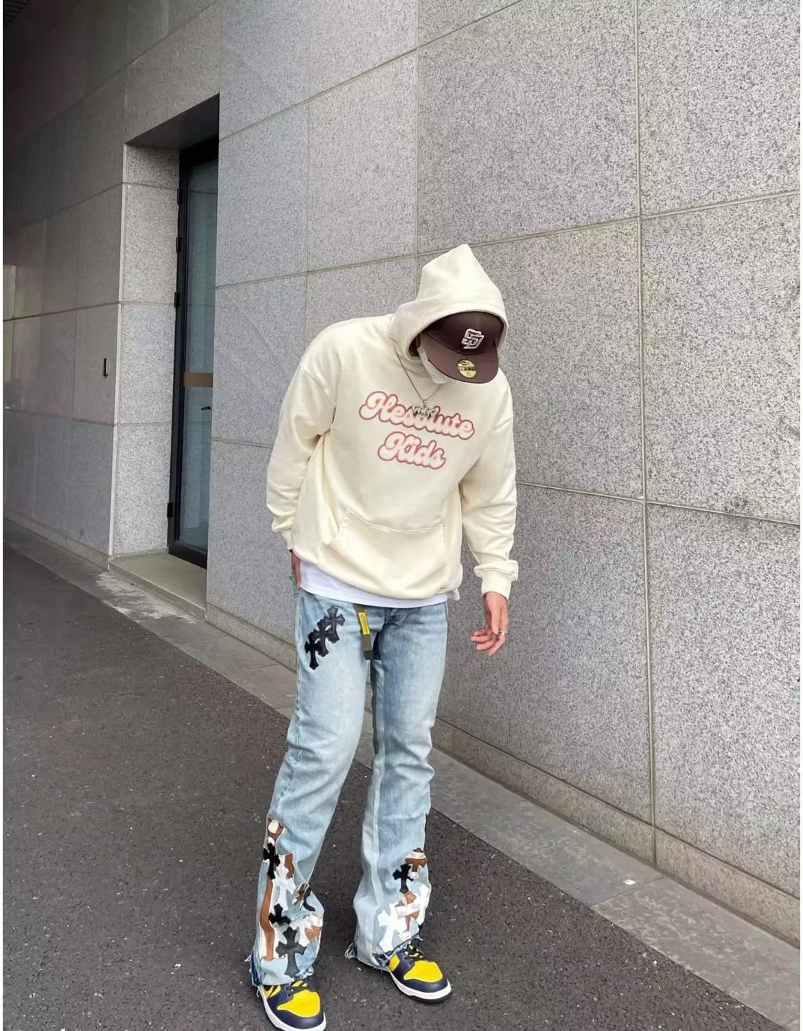 크롬하츠 갤러리뎁트 콜라보 크로스 패치 데님 팬츠 상세 이미지 17