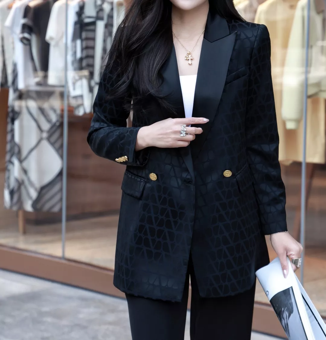 발렌티노 자카드 암문양 더블버튼 재킷 상세 이미지 11