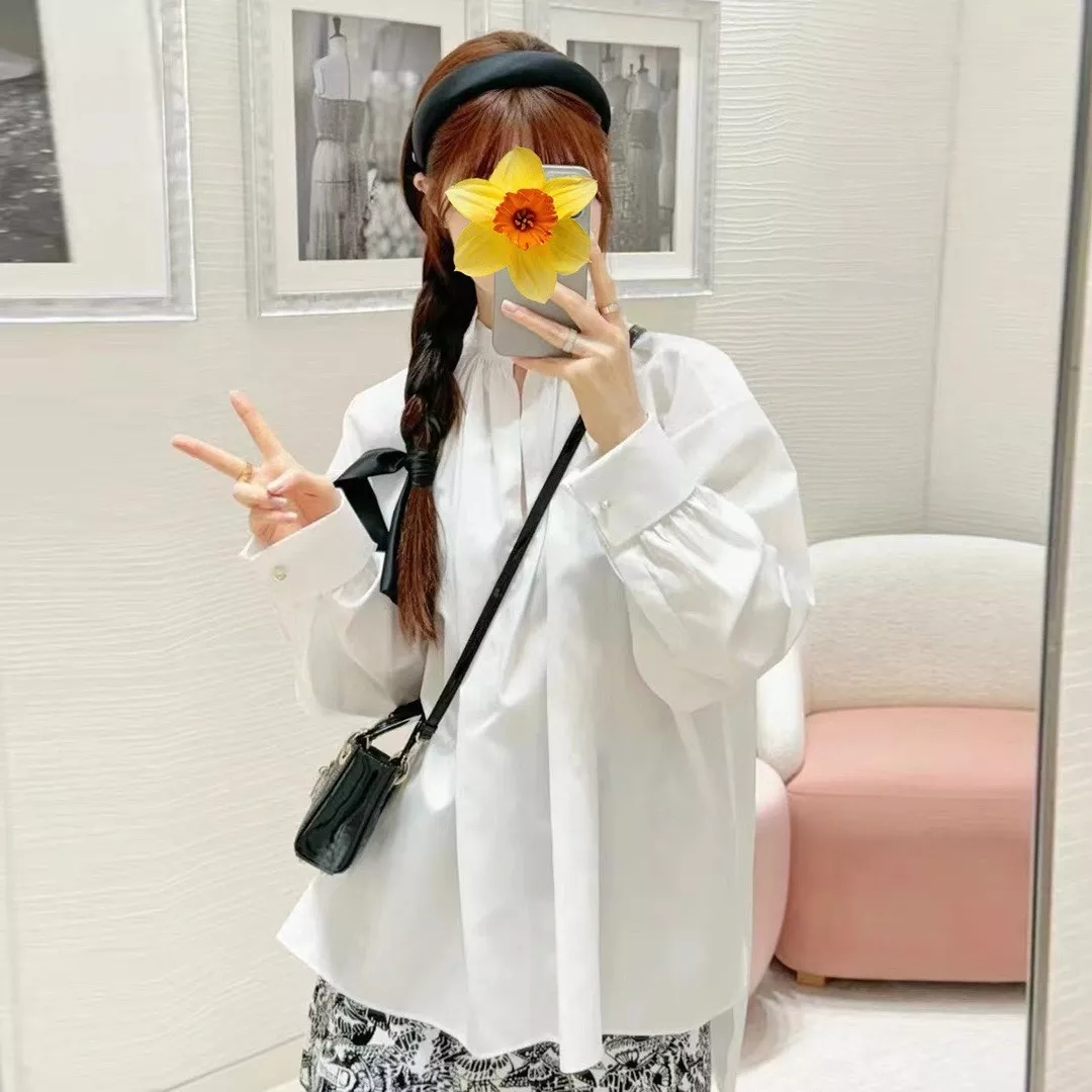 디올 진주 버튼 루즈핏 셔츠 상세 이미지 10