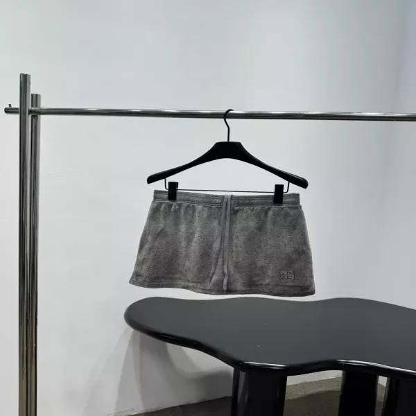 알렉산더왕 벨벳 풀스톤 밴딩 스커트