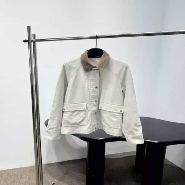 브루넬로쿠치넬리 코튼 린넨 캔버스 워크 재킷
