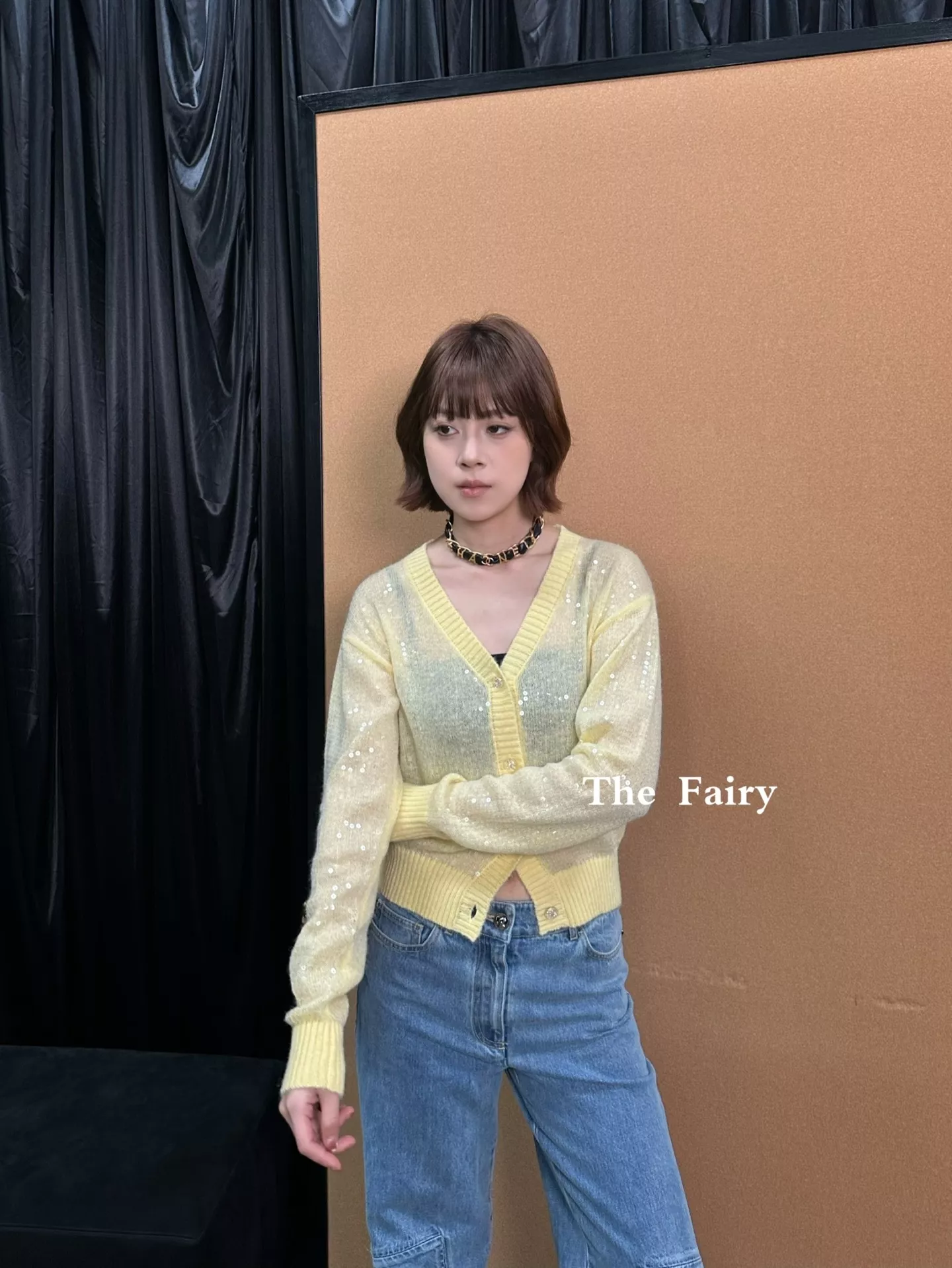 샤넬 브이넥 시퀸 니트 가디건 상세 이미지 10