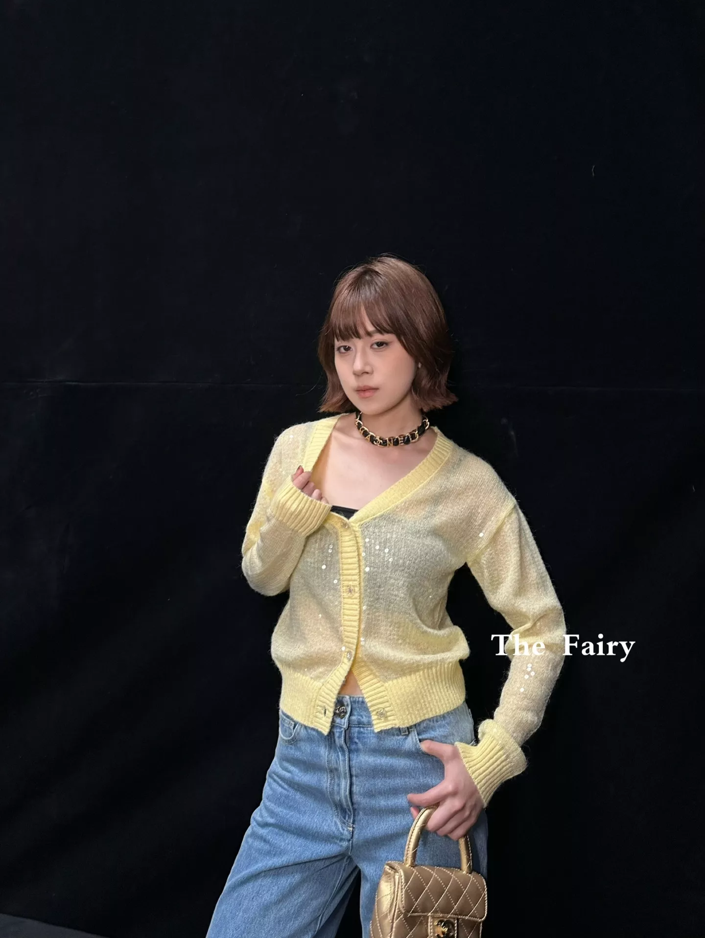 샤넬 브이넥 시퀸 니트 가디건 상세 이미지 11