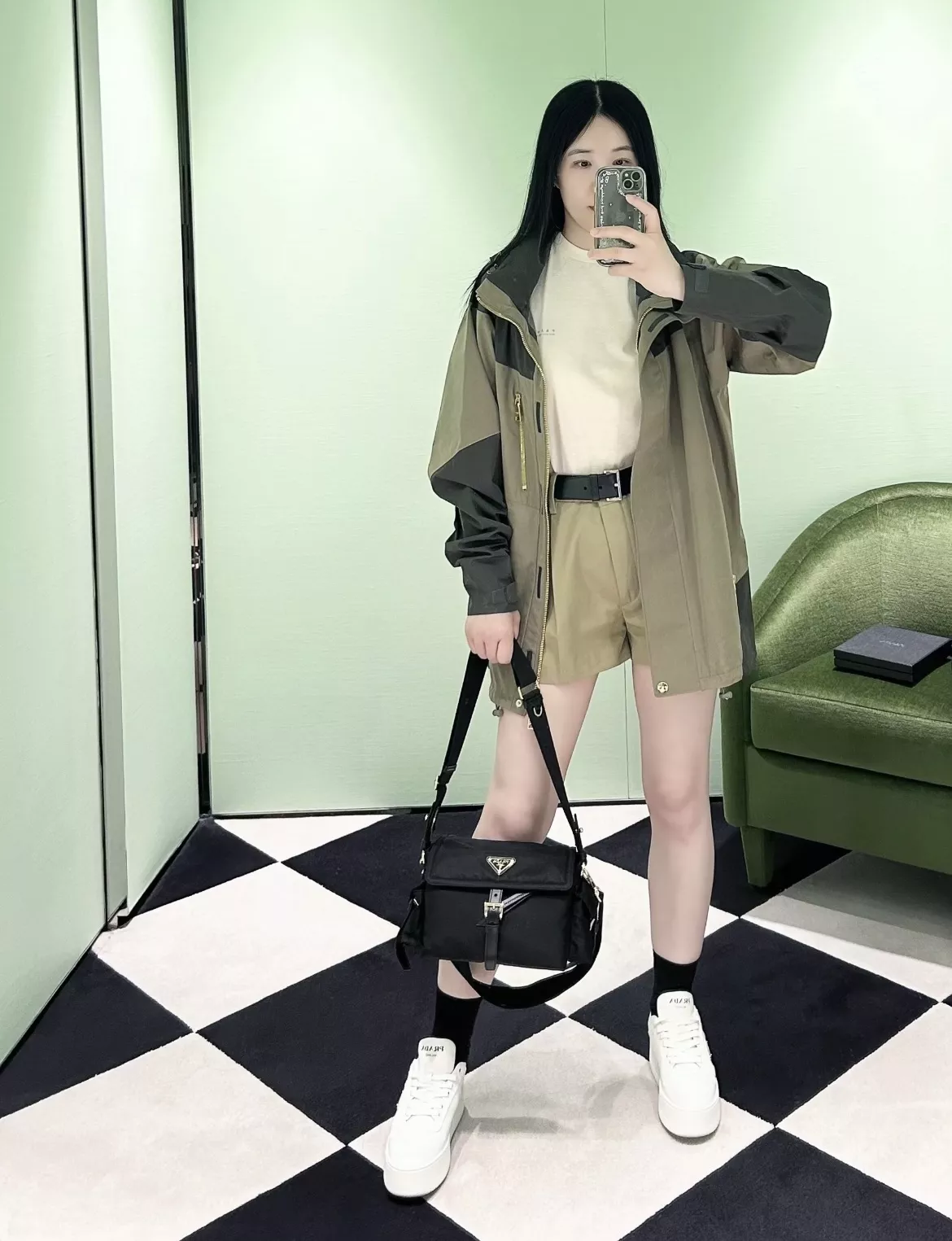 프라다 리나일론 후드 윈드 재킷 상세 이미지 23