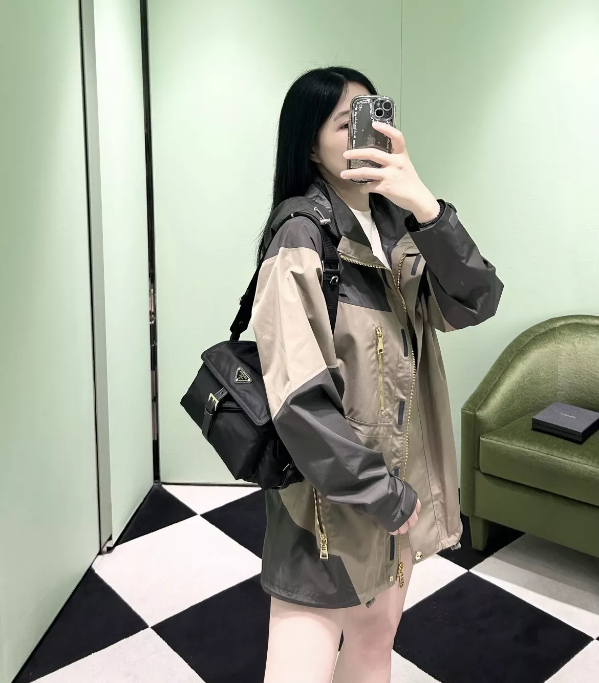 프라다 리나일론 후드 윈드 재킷 상세 이미지 21