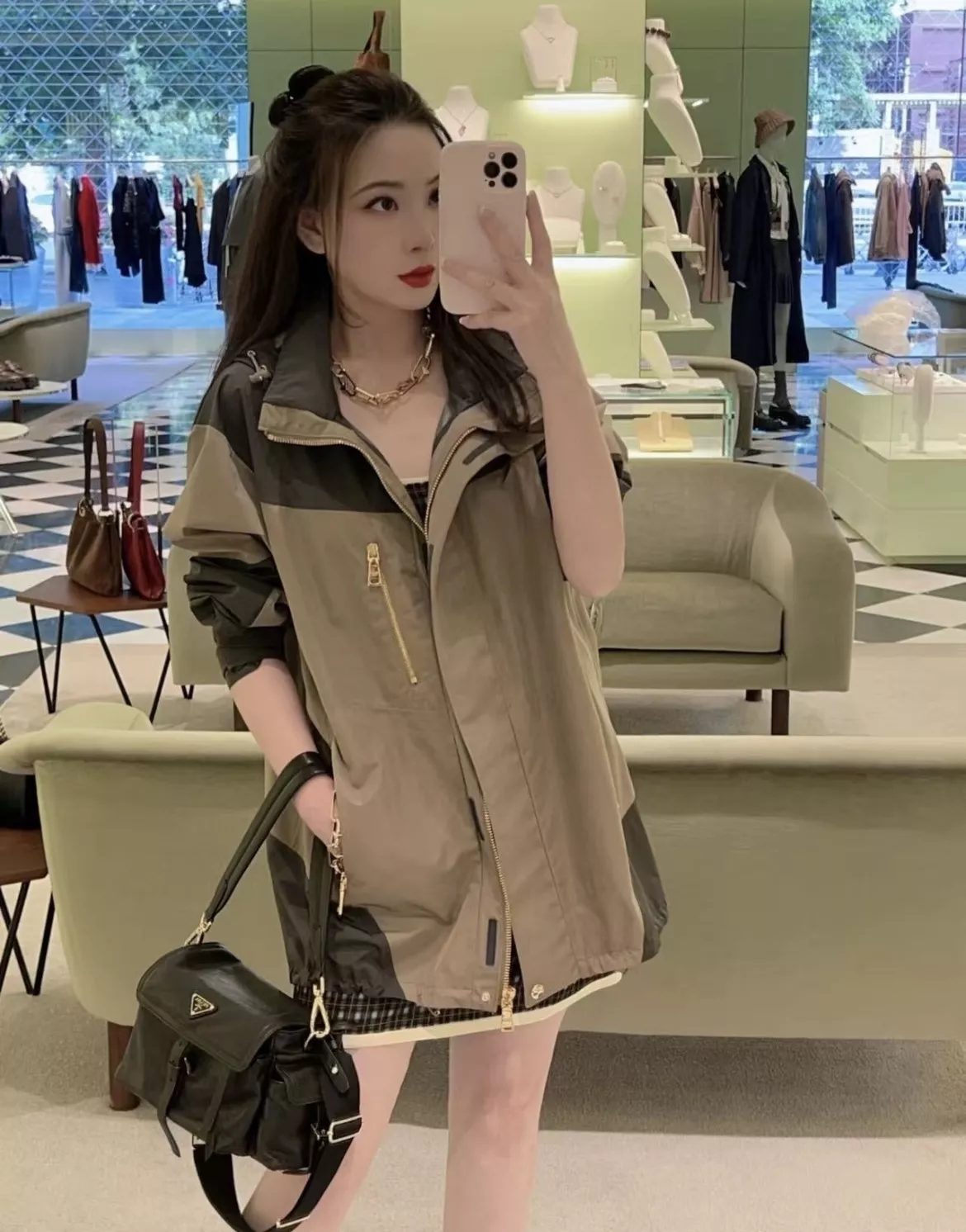 프라다 리나일론 후드 윈드 재킷 상세 이미지 22