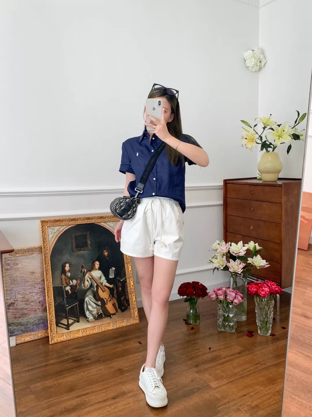 랄프로렌 여성 린넨 반소매 자수 셔츠 상세 이미지 38