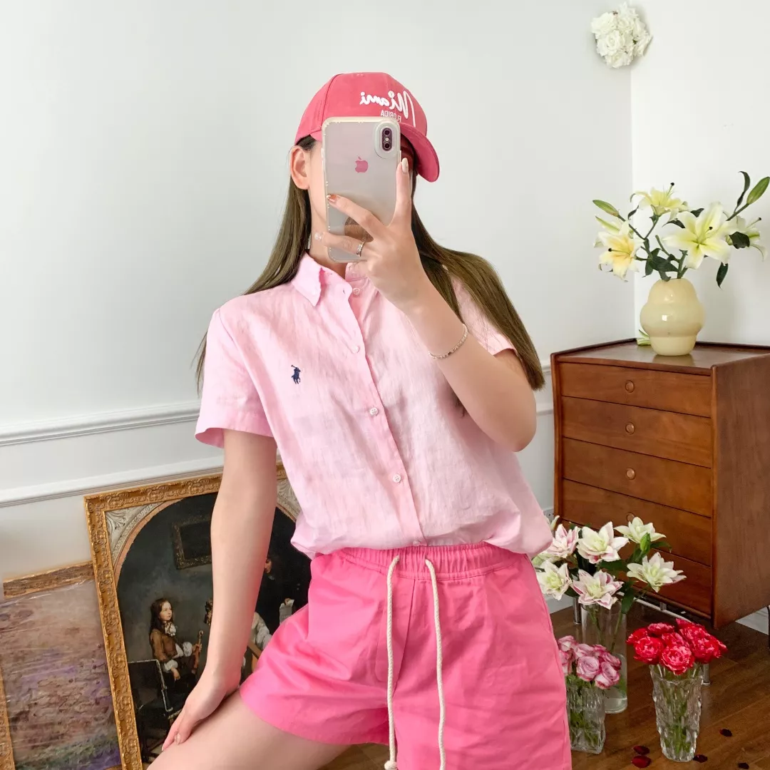 랄프로렌 여성 린넨 반소매 자수 셔츠 상세 이미지 49