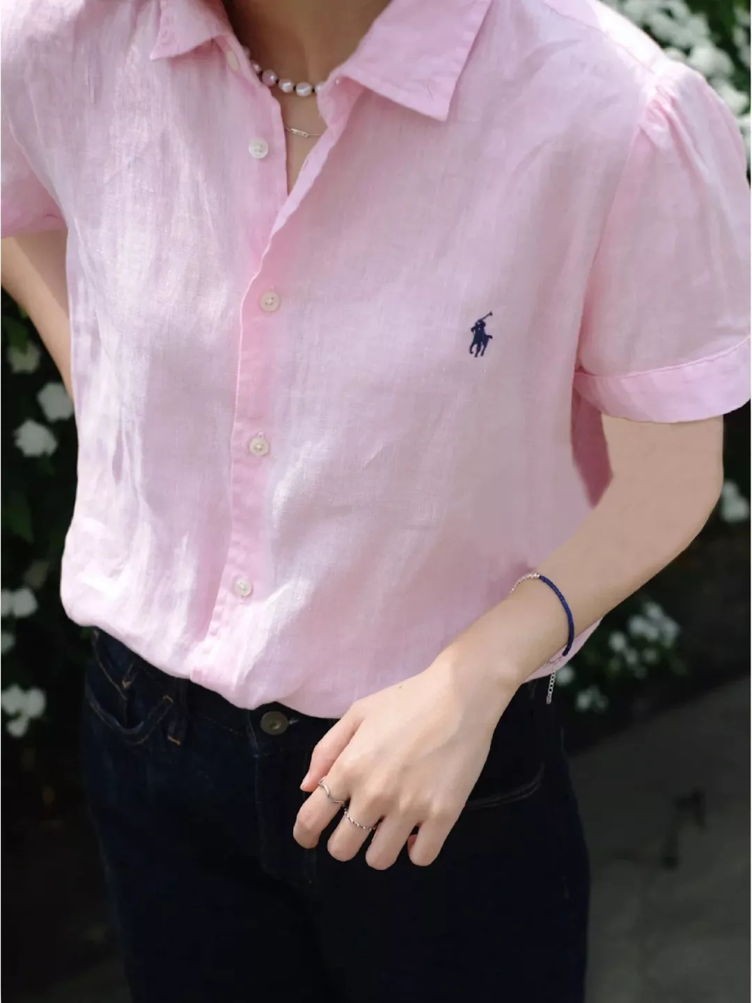 랄프로렌 여성 린넨 반소매 자수 셔츠 상세 이미지 56