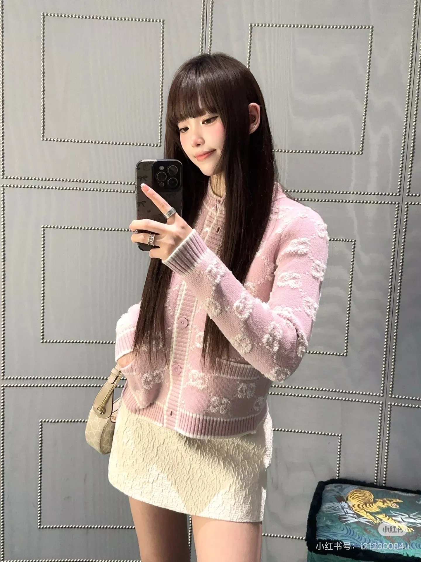 구찌 GG 자카드 울 니트 가디건 상세 이미지 23
