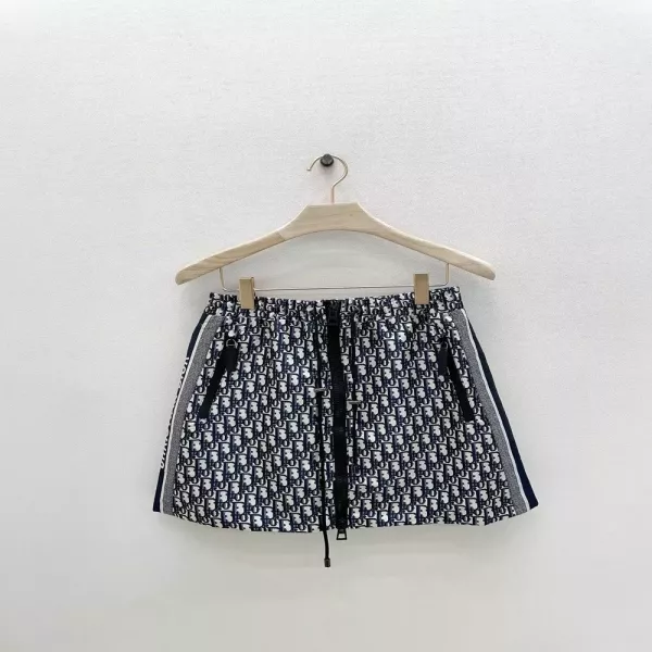 디올 오블리크 지퍼 미니 스커트