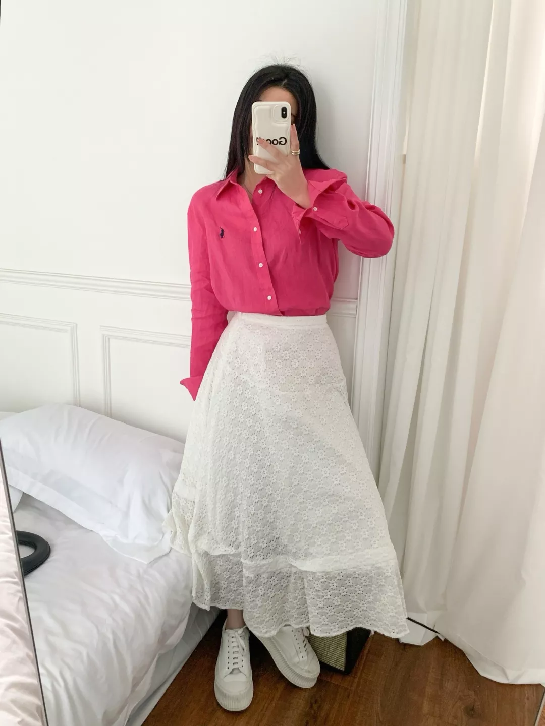 랄프로렌 여성 린넨 자수 로고 셔츠 상세 이미지 19