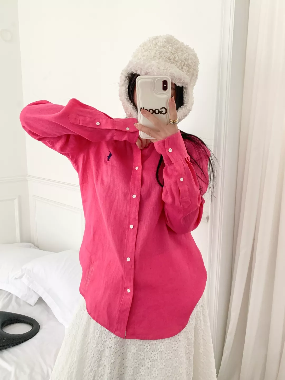 랄프로렌 여성 린넨 자수 로고 셔츠 상세 이미지 23
