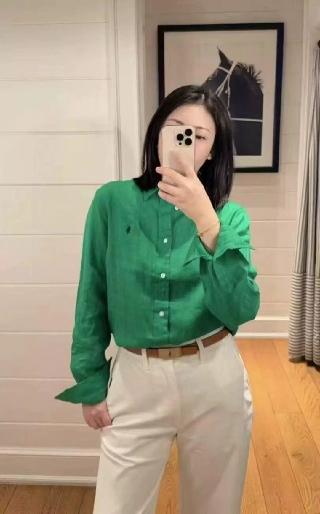 랄프로렌 여성 린넨 자수 로고 셔츠 상세 이미지 81