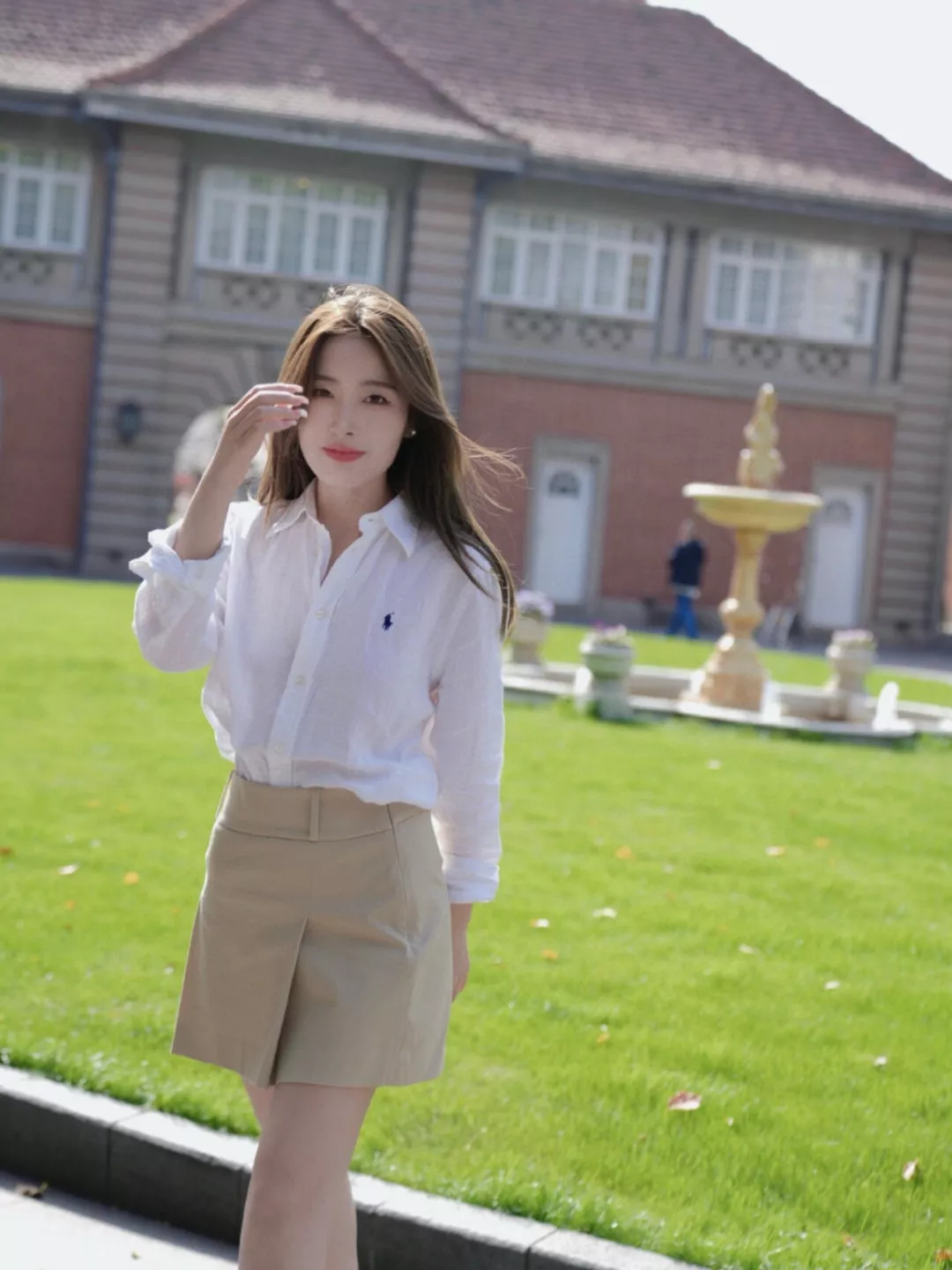 랄프로렌 여성 린넨 자수 로고 셔츠 상세 이미지 79