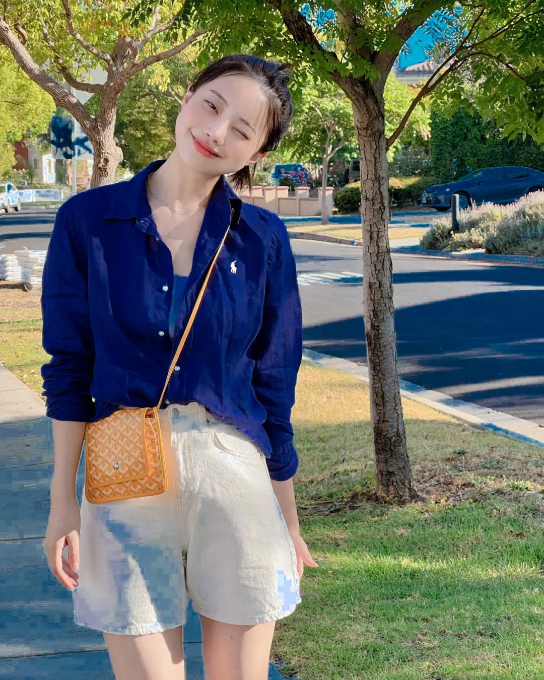 랄프로렌 여성 린넨 자수 로고 셔츠 상세 이미지 83