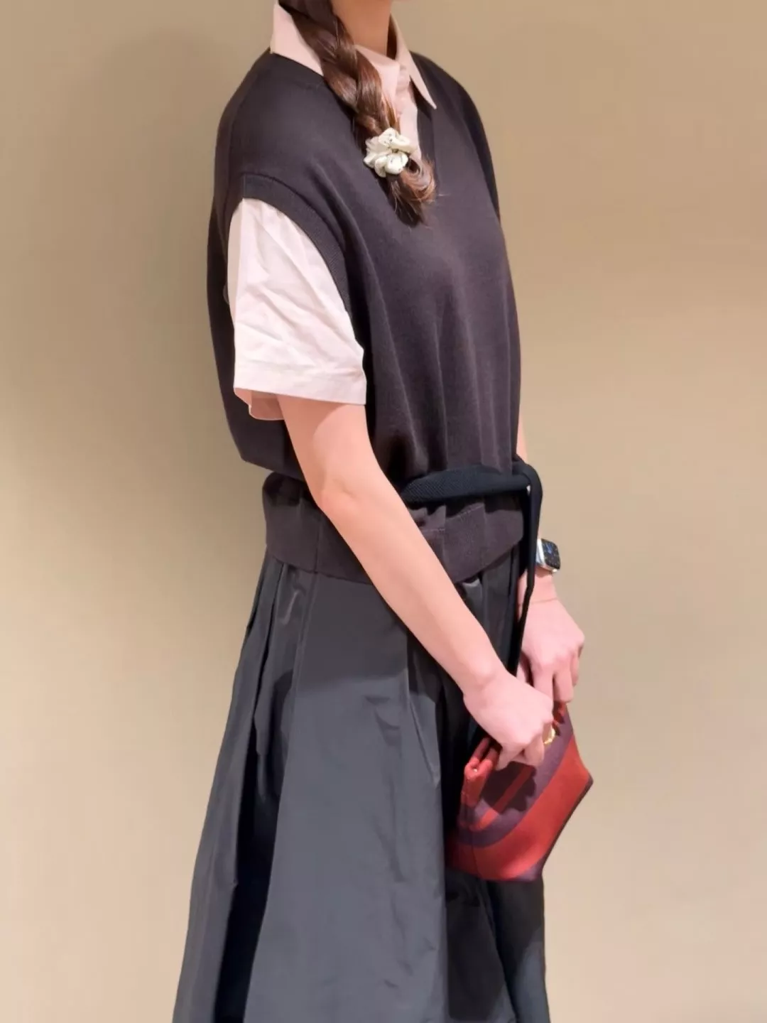 코스 레이어드 카라 반소매 니트 상세 이미지 20