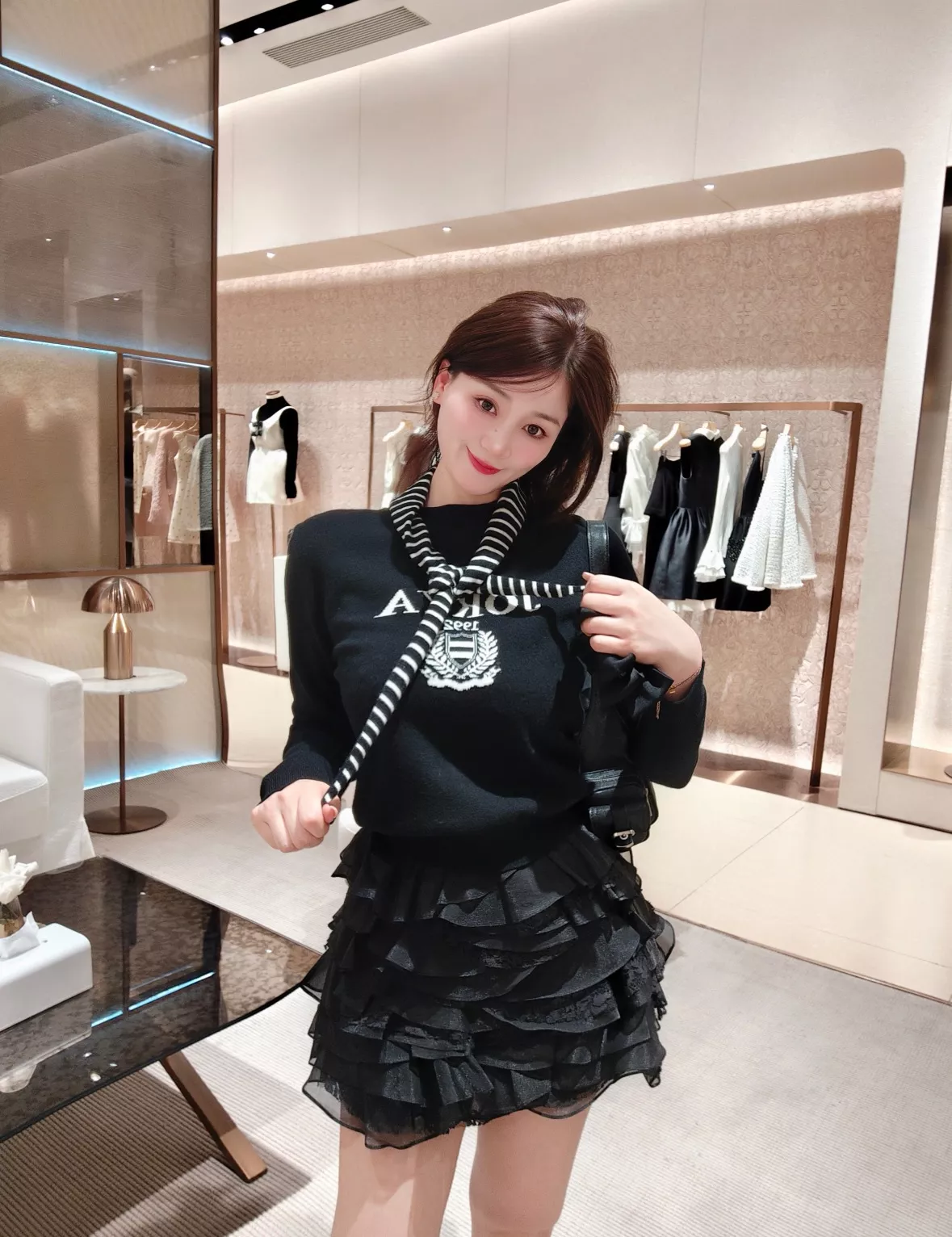 조리아 블랙 레이스 캉캉 숏스커트 상세 이미지 50