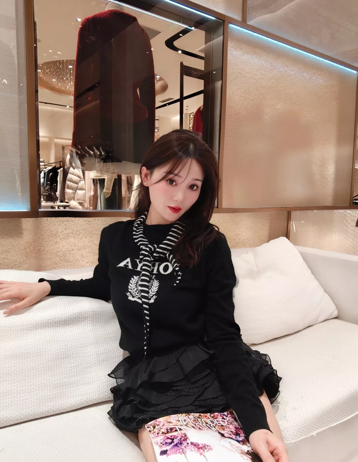 조리아 블랙 레이스 캉캉 숏스커트 상세 이미지 60