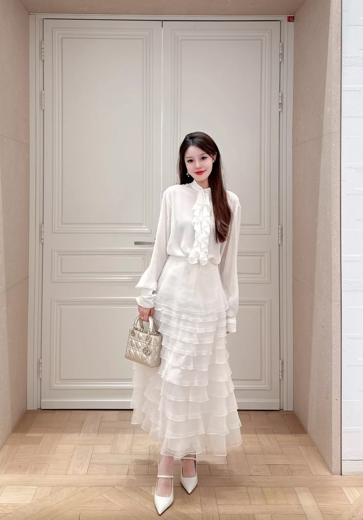 디올 실크 프릴 캉캉 스커트 상세 이미지 59