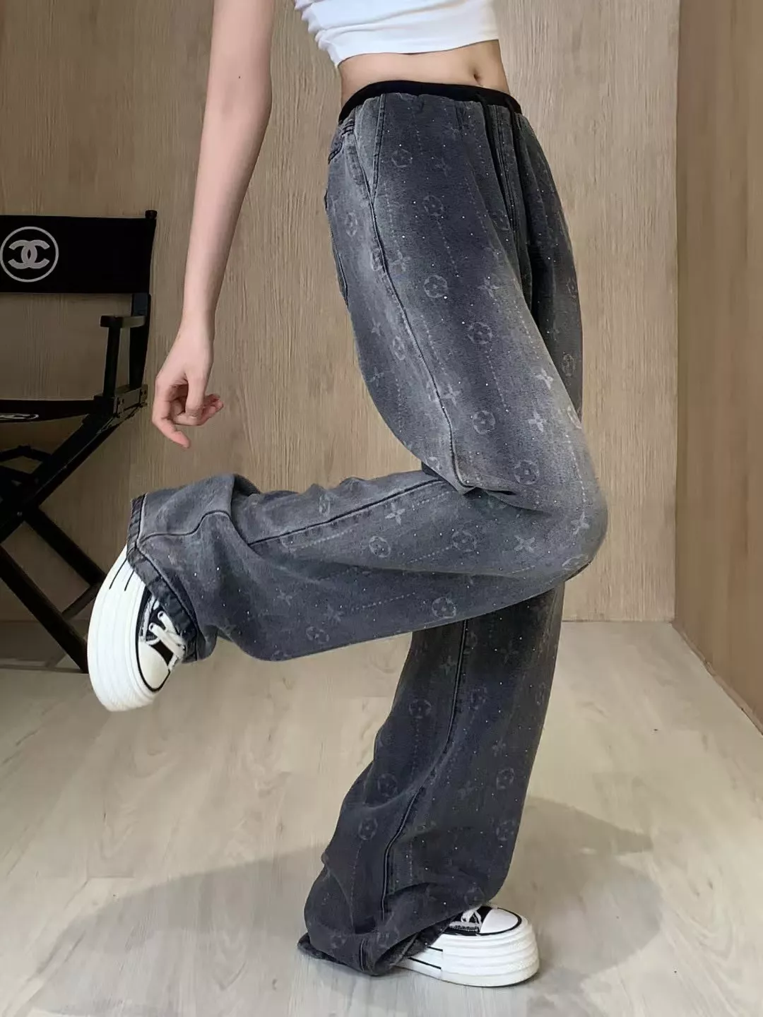 루이비통 그라데이션 핫픽스 와이드 데님 팬츠 상세 이미지 58