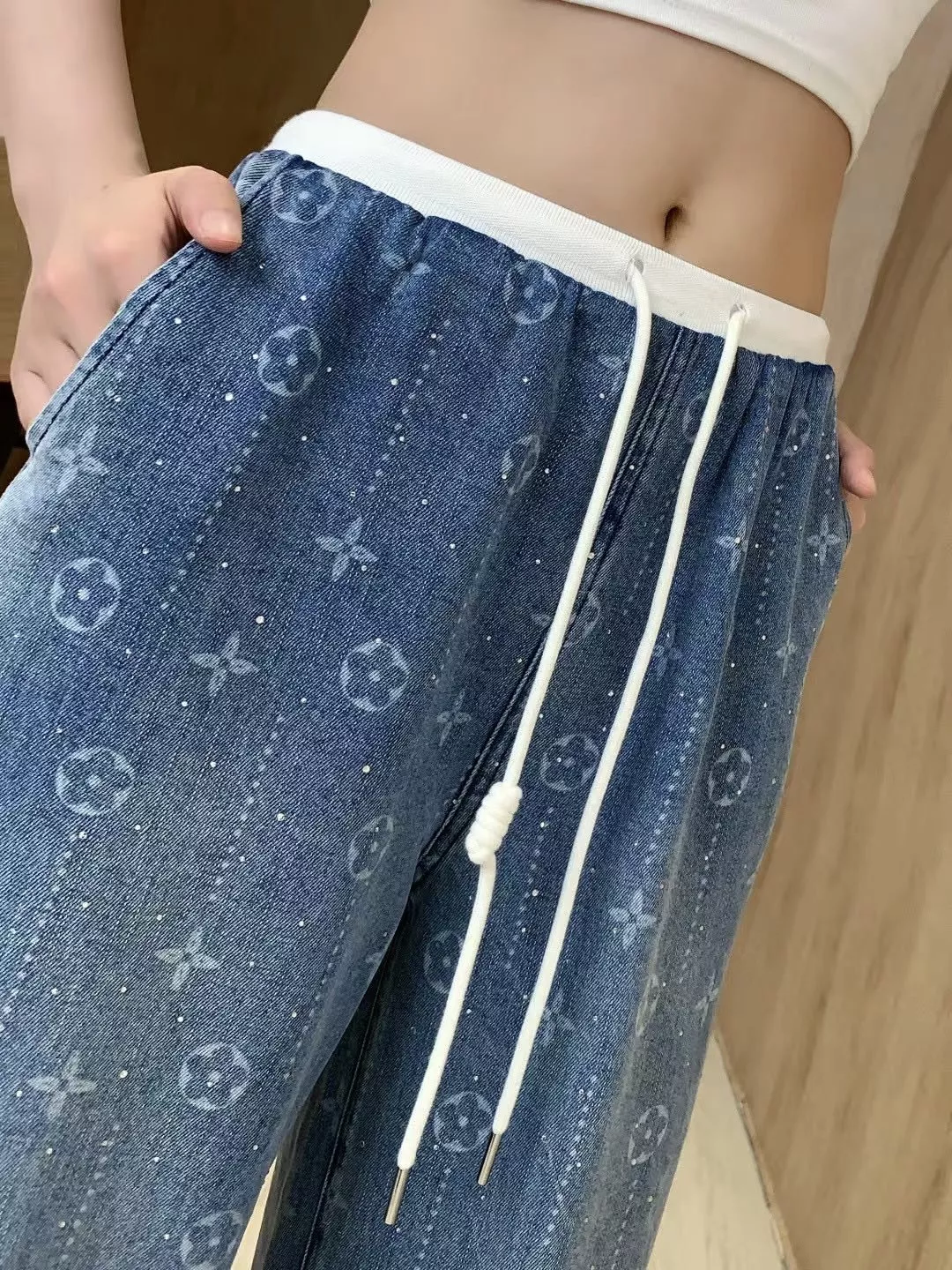 루이비통 그라데이션 핫픽스 와이드 데님 팬츠 상세 이미지 69