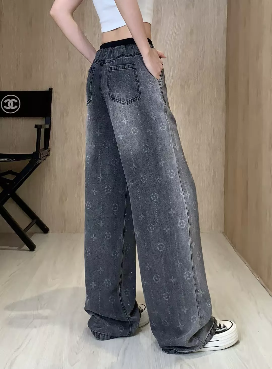 루이비통 그라데이션 핫픽스 와이드 데님 팬츠 상세 이미지 60