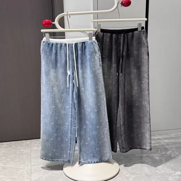 루이비통 그라데이션 핫픽스 와이드 데님 팬츠