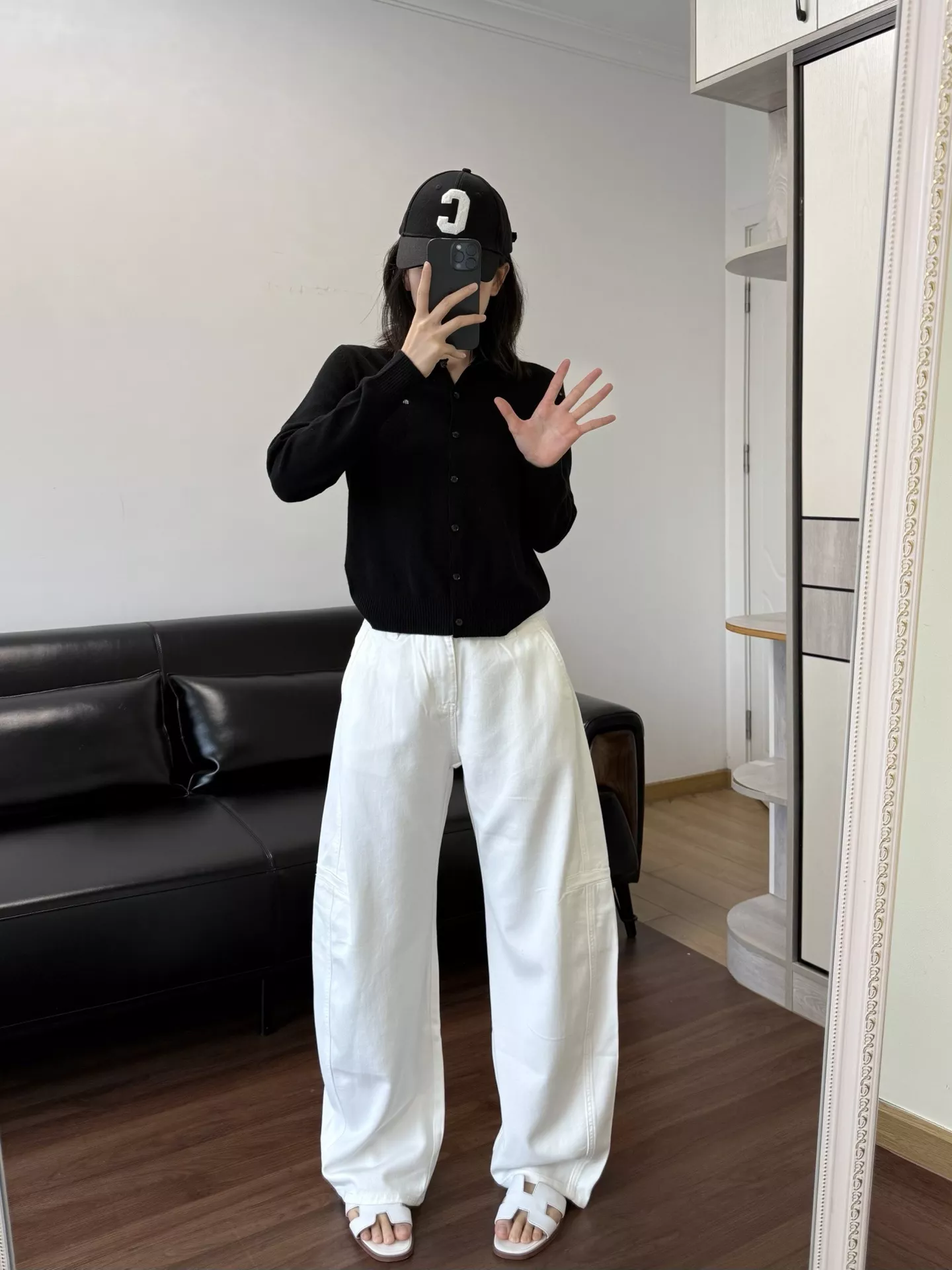 에디션 화이트 와이드 데님 팬츠 상세 이미지 36