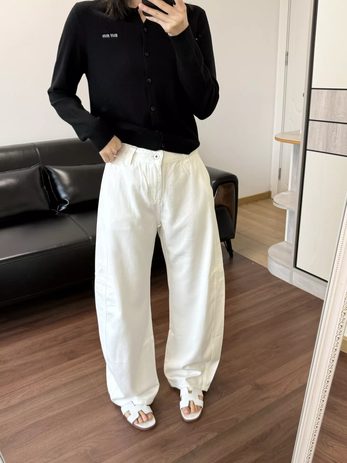에디션 화이트 와이드 데님 팬츠 상세 이미지 28