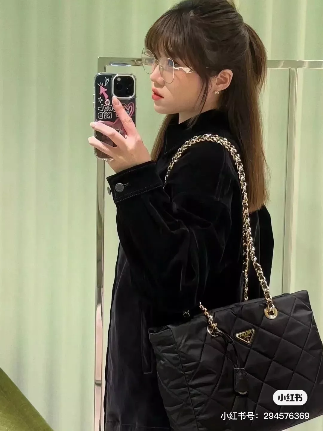 프라다 빈티지 체인 퀼팅 호보백 상세 이미지 15