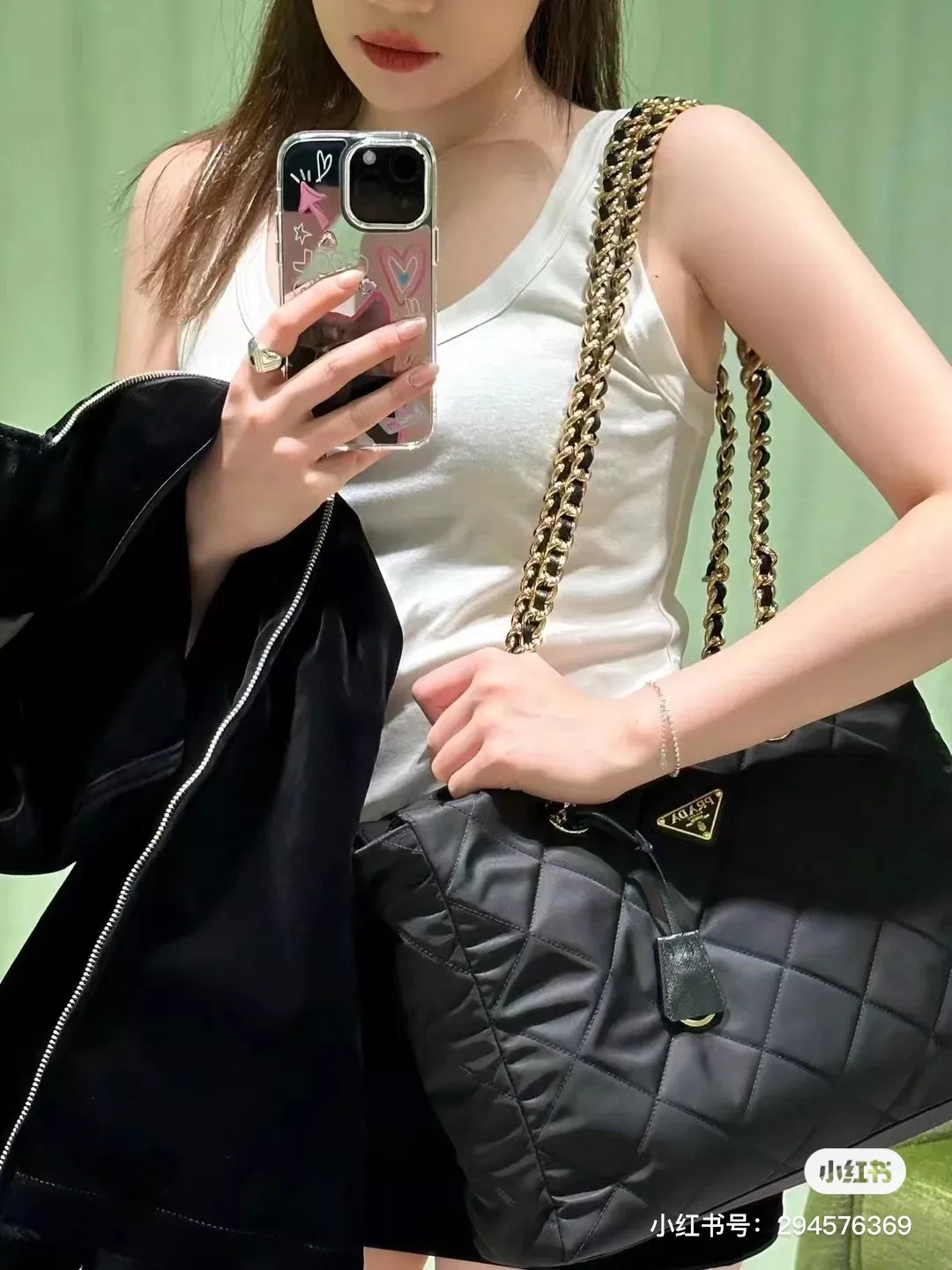 프라다 빈티지 체인 퀼팅 호보백 상세 이미지 13