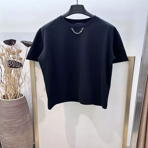 루이비통 체인 포인트 그래피티 프린트 티셔츠