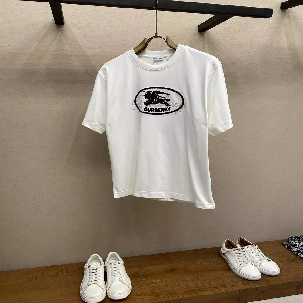 버버리 전마 로고 원형 프린트 반팔 티셔츠