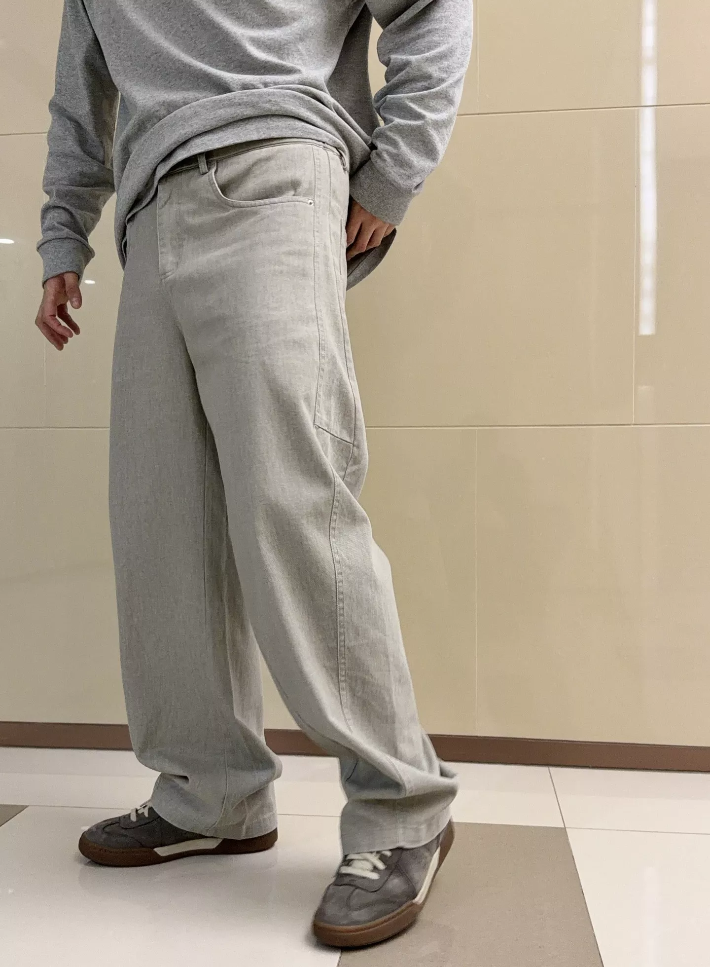 메종마르지엘라 밀크워싱 와이드 데님 팬츠 상세 이미지 16