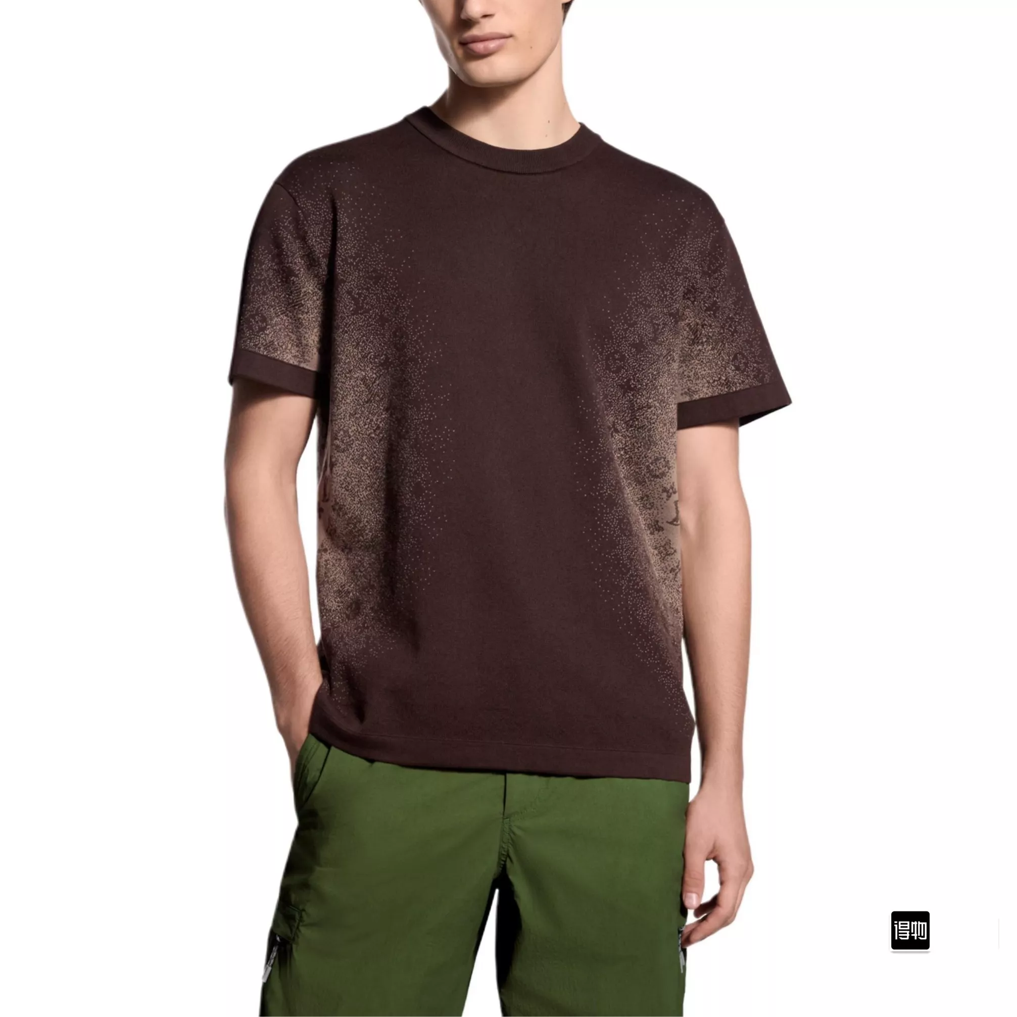 루이비통 모노그램 자카드 반소매 라운드 티셔츠 상세 이미지 11